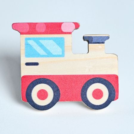 Handmade Pine Wood Train Kids Furniture Knob